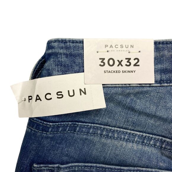 Pacsun Stacked Skinny Comfort Stretch Ripped Jeans  Men’s  30x32 New MSRP: $ 54 - Picture 5 of 16
